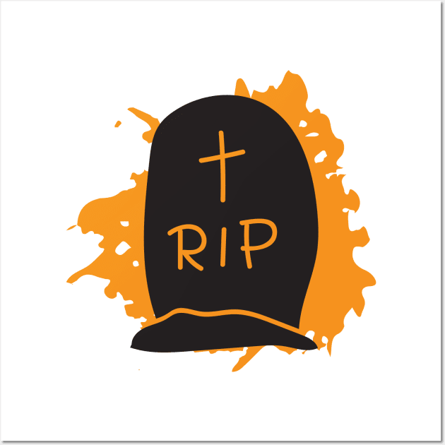 Halloween RIP Tombstone Wall Art by MonkeyBusiness